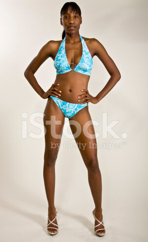 Pretty African Yankee Bathing suit